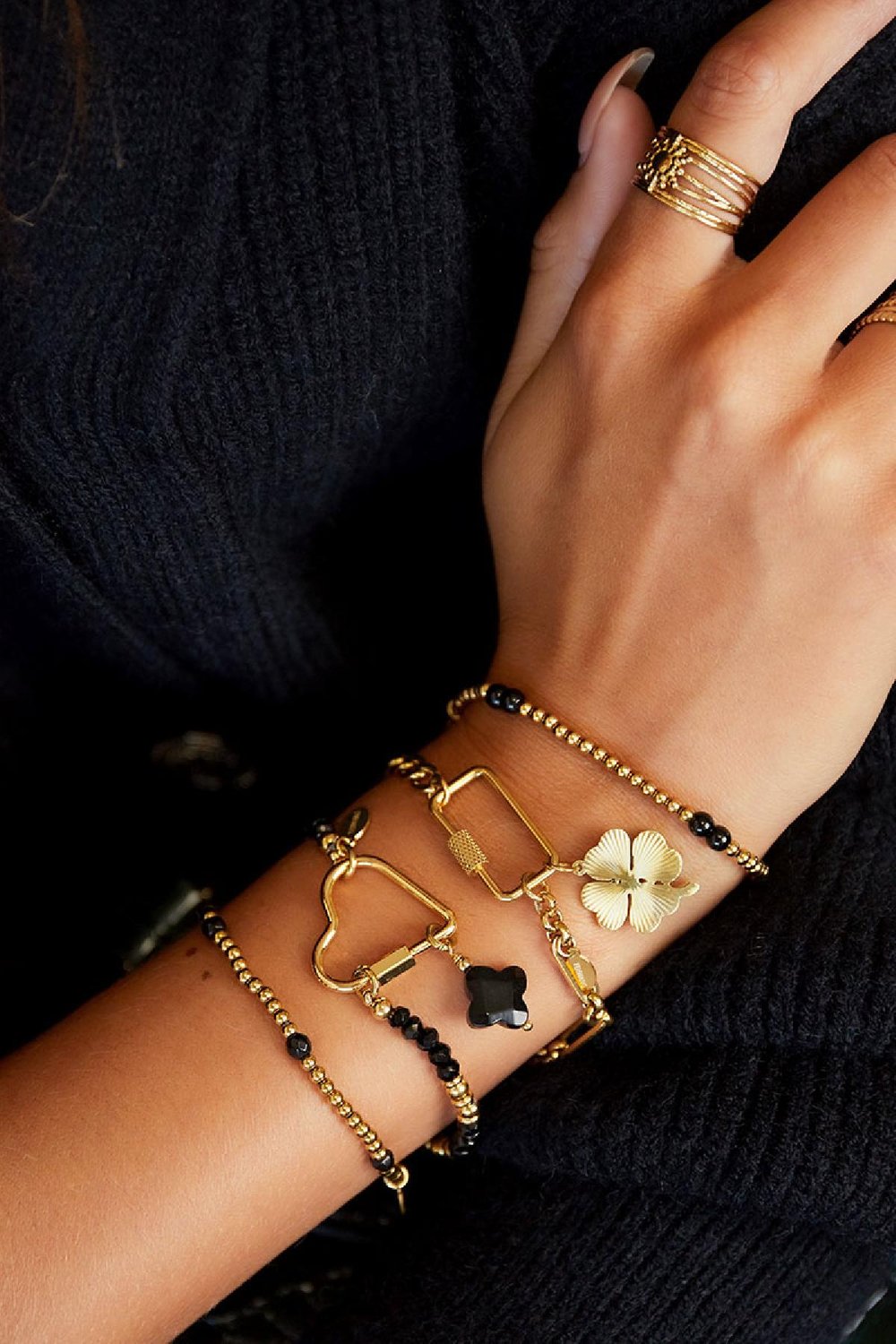 stainless steel diy charm clover  h5Picture2